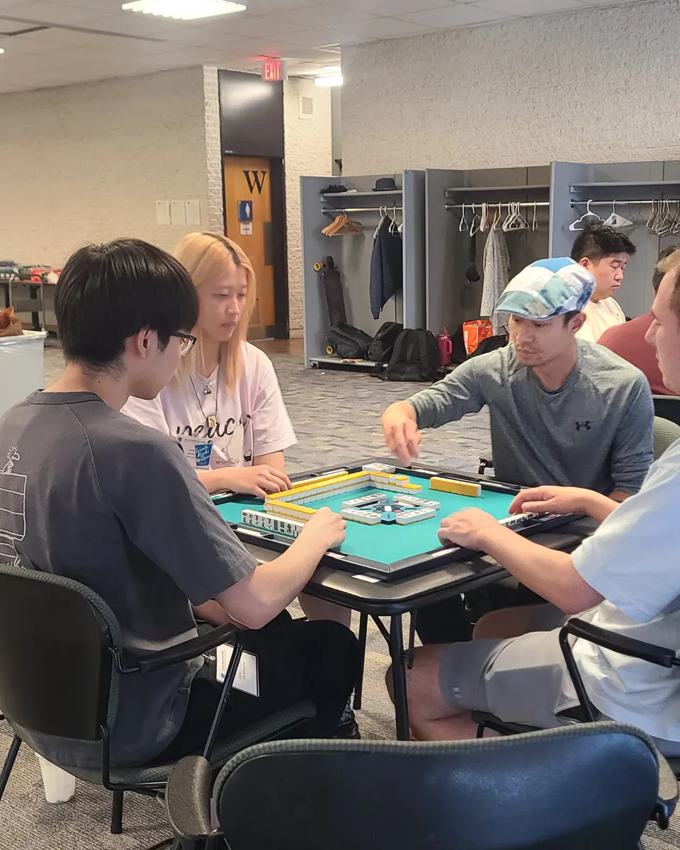 Four players at a 2026 Toronto Riichi Open table
