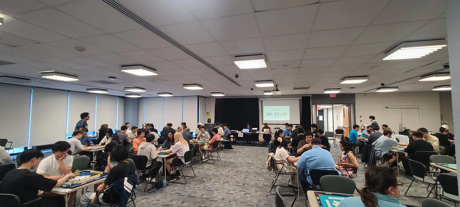 Wide view of the tournament room during the 2026 Toronto Riichi Open